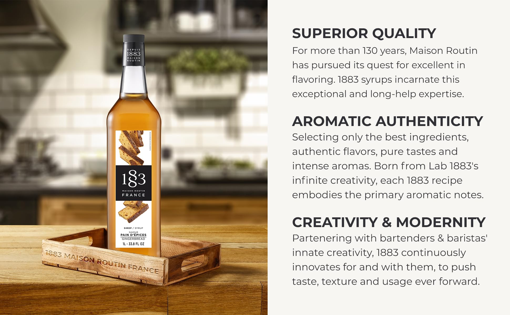 Amazon.com: 1883 Gingerbread Syrup for Drinks, Made in France, 1